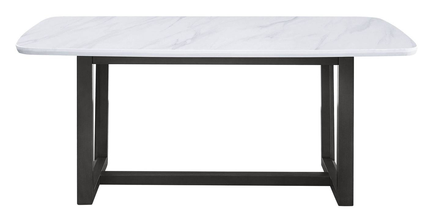 Madan - Dining Table - Marble Top & Weathered Gray Finish