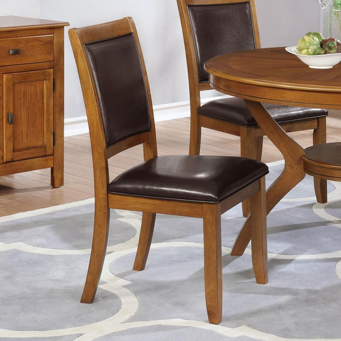 Nelms - Upholstered Side Chairs (Set of 2) - Deep Brown And Dark Brown