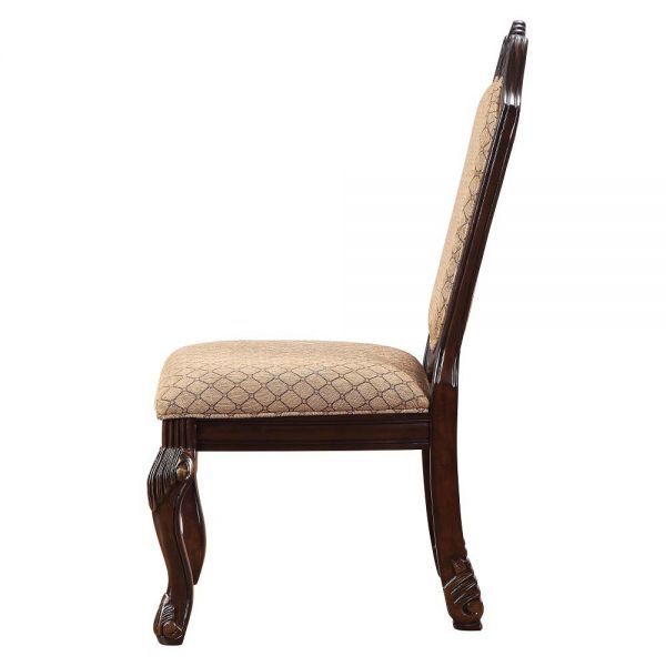 Chateau De Ville - Side Chair (Set of 2) - Fabric & Espresso Finish