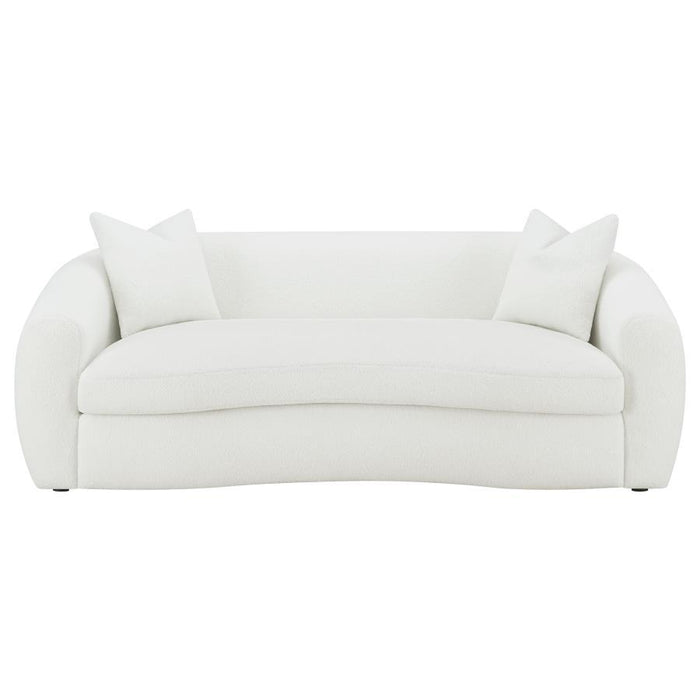 Isabella - 3 Piece Upholstered Tight Back Living Room Set - White