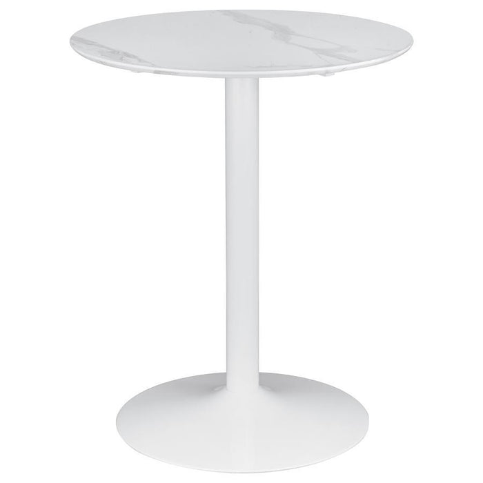 Arkell - Round Pedestal Counter Height Table - White