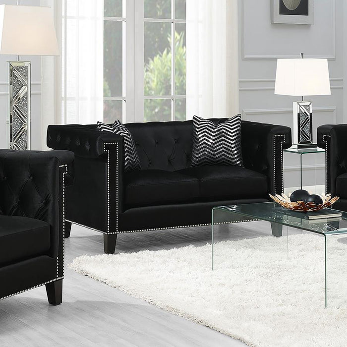 Reventlow - Tufted Loveseat - Black