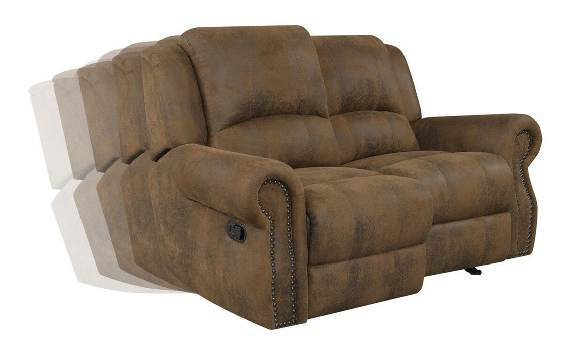 Sir Rawlinson - Rolled Arm Glider Loveseat with Nailhead Trim